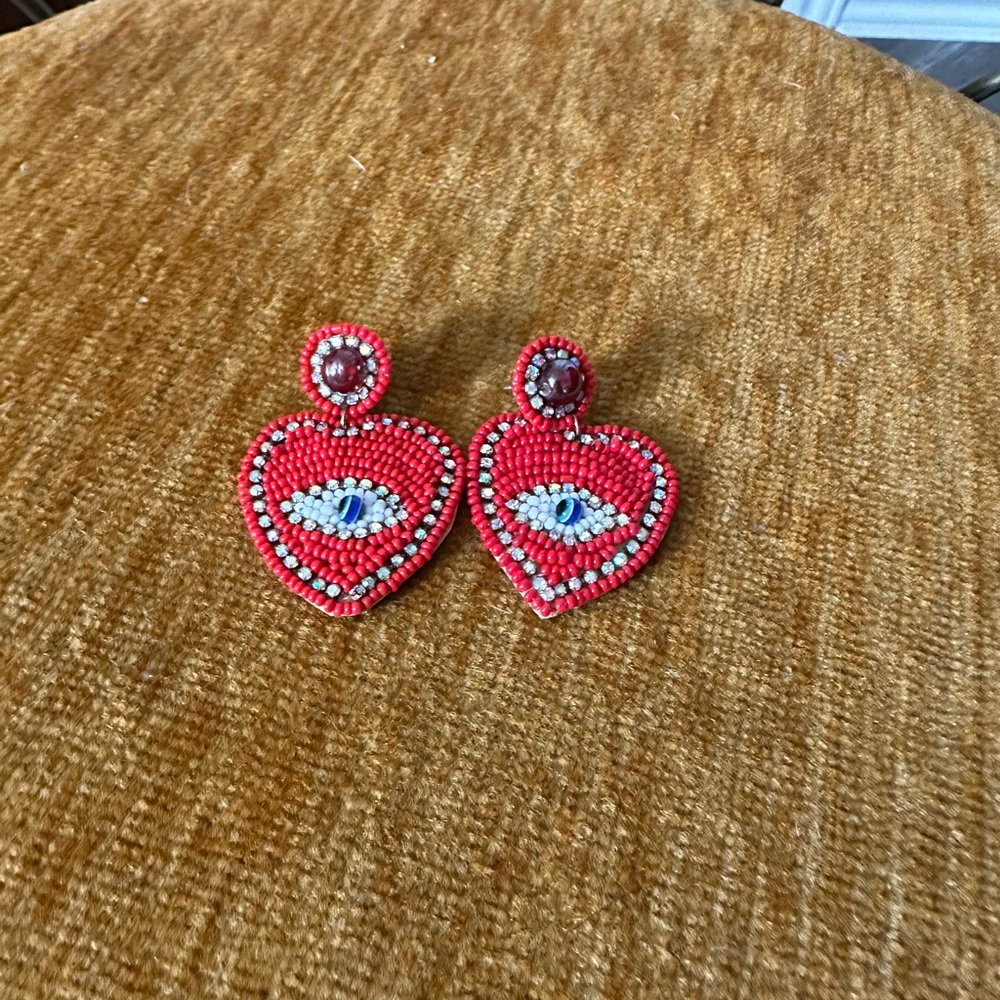 Evil Eye Beaded Earrings